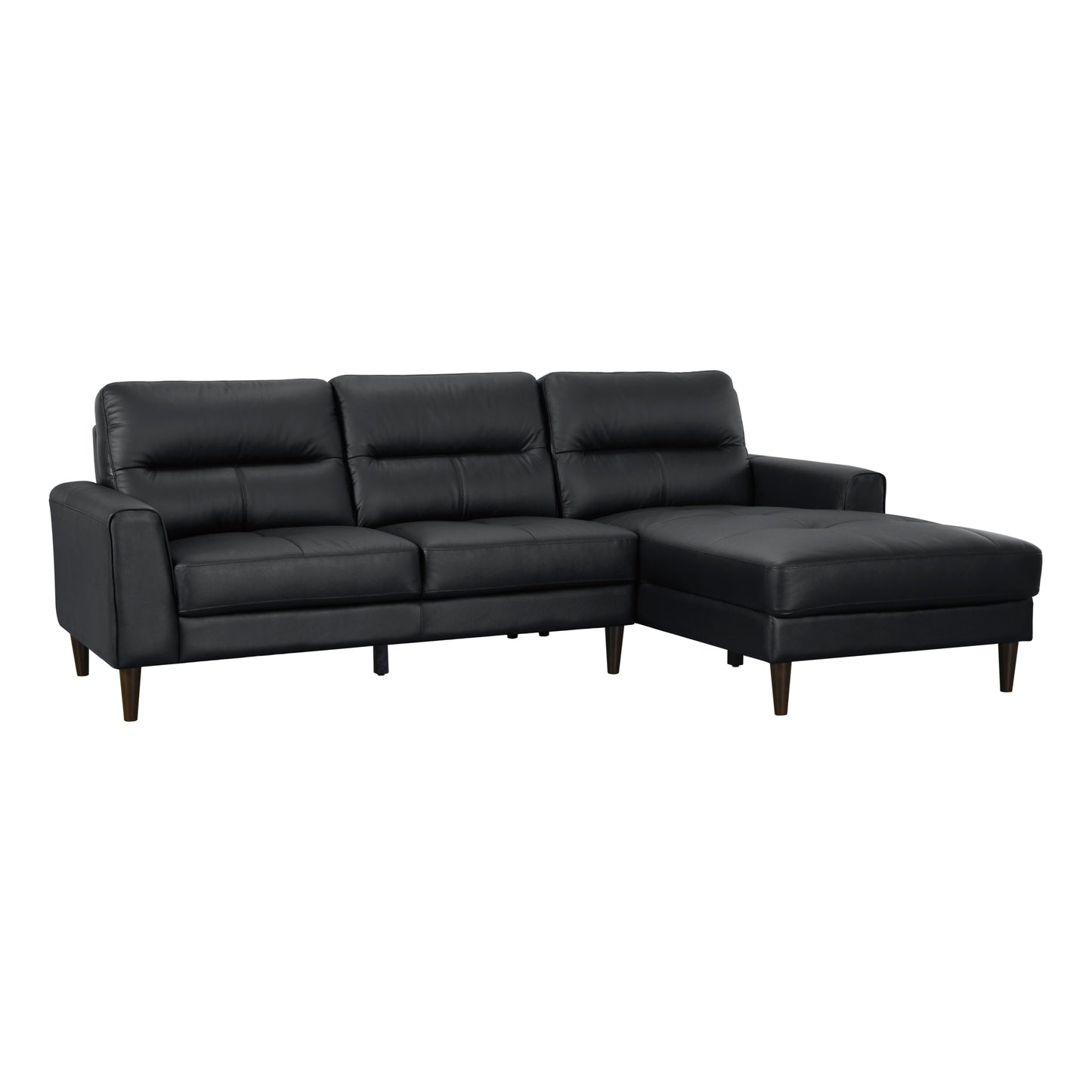 Homelegance Lewes Sectional Sofa in Black 8566BLK-SC for Stylish Comfort
