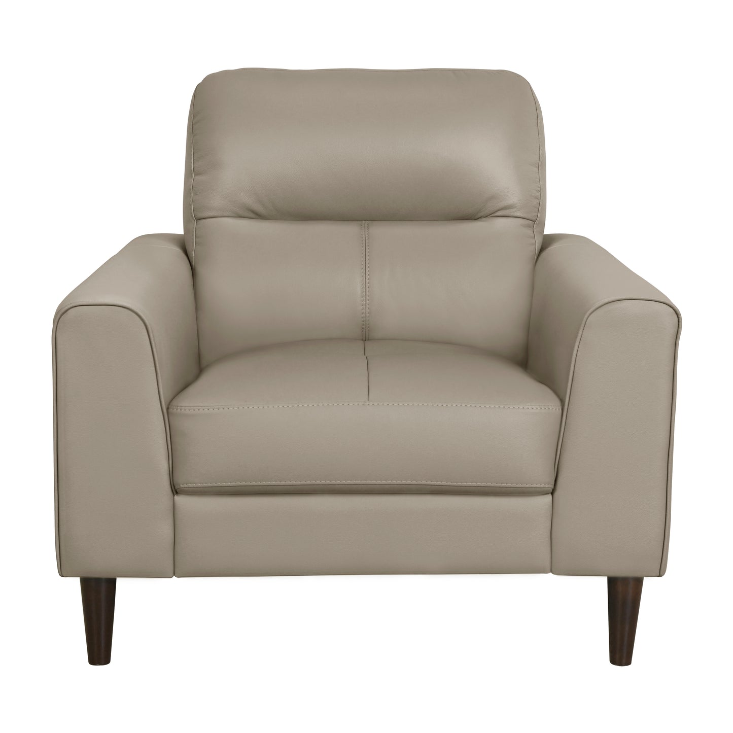 Homelegance Lewes Accent Chair in Latte Leather with Solid Wood Legs 8566LTE-1