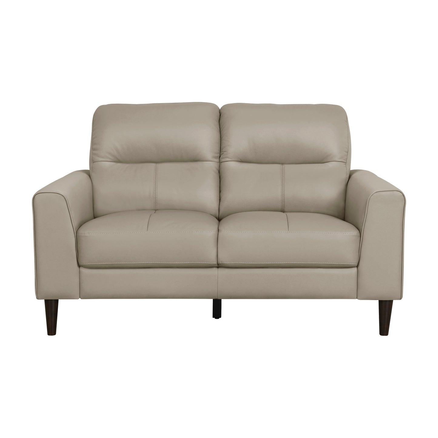 Homelegance Lewes Loveseat in Latte Leather 8566LTE-2