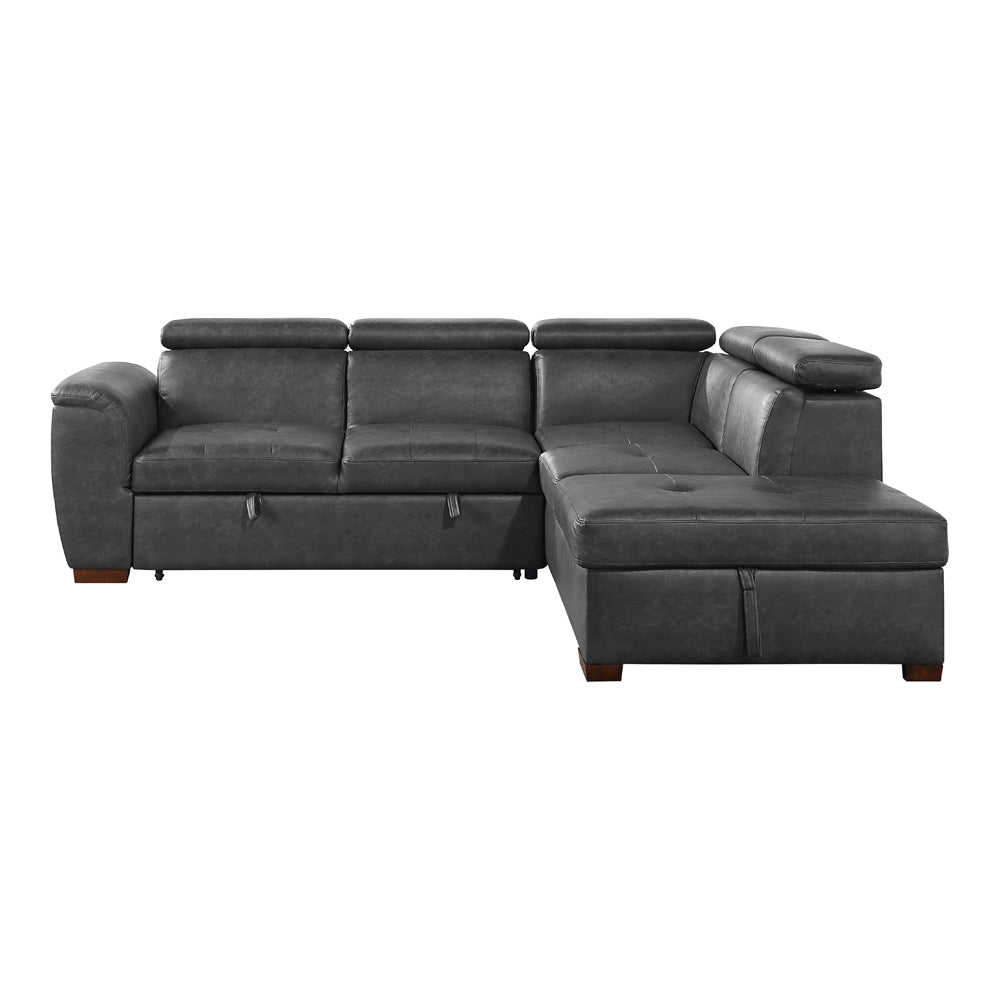 Homelegance Barre Sectional Sofa in Gray 8567GY-SC for Stylish Living Spaces