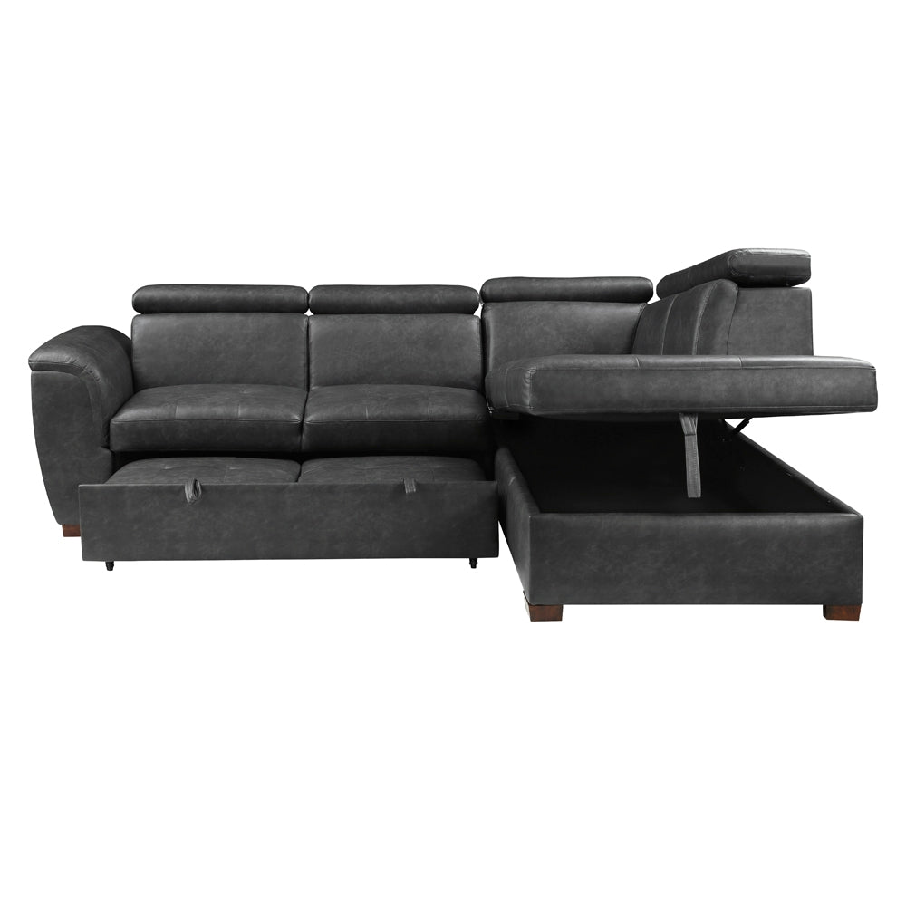 Homelegance Barre Sectional Sofa in Gray 8567GY-SC for Stylish Living Spaces