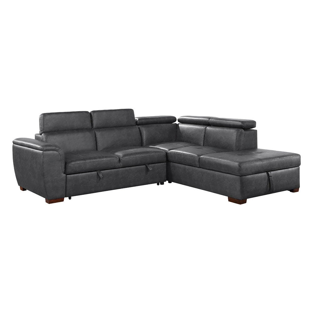 Homelegance Barre Sectional Sofa in Gray 8567GY-SC for Stylish Living Spaces