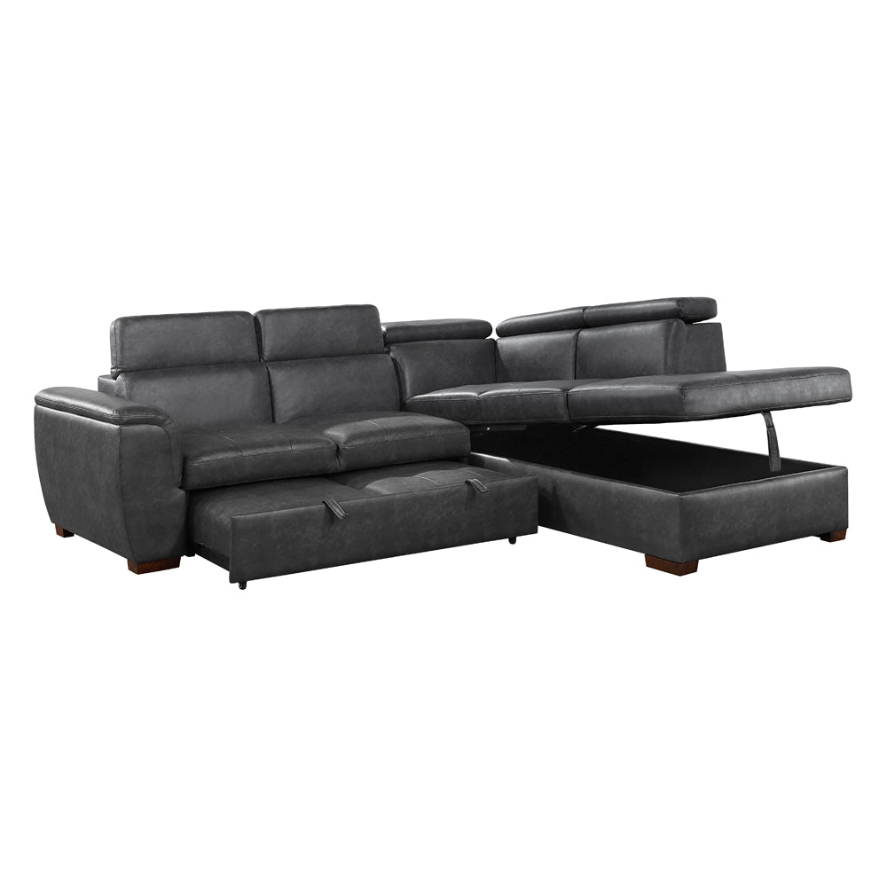 Homelegance Barre Sectional Sofa in Gray 8567GY-SC for Stylish Living Spaces