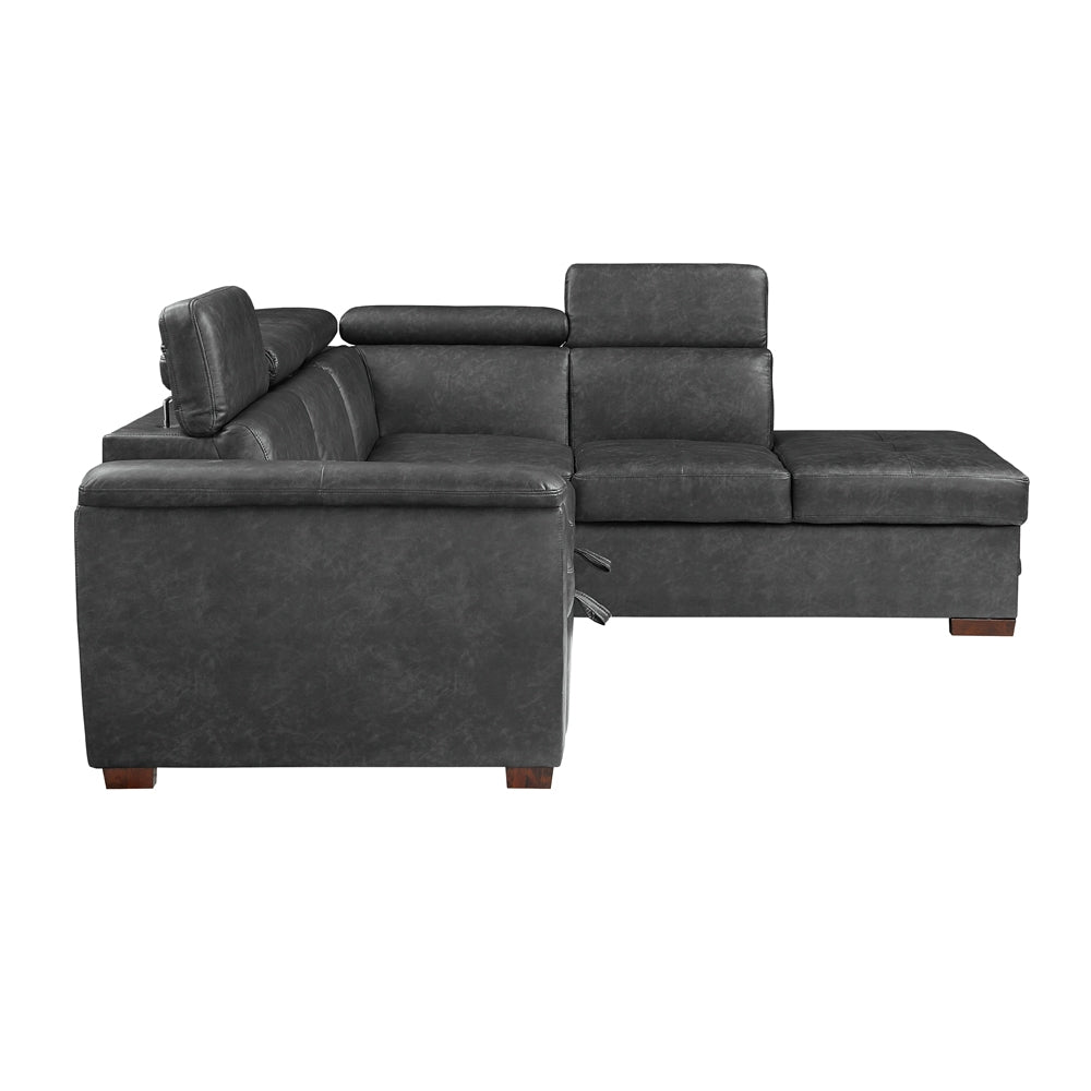 Homelegance Barre Sectional Sofa in Gray 8567GY-SC for Stylish Living Spaces