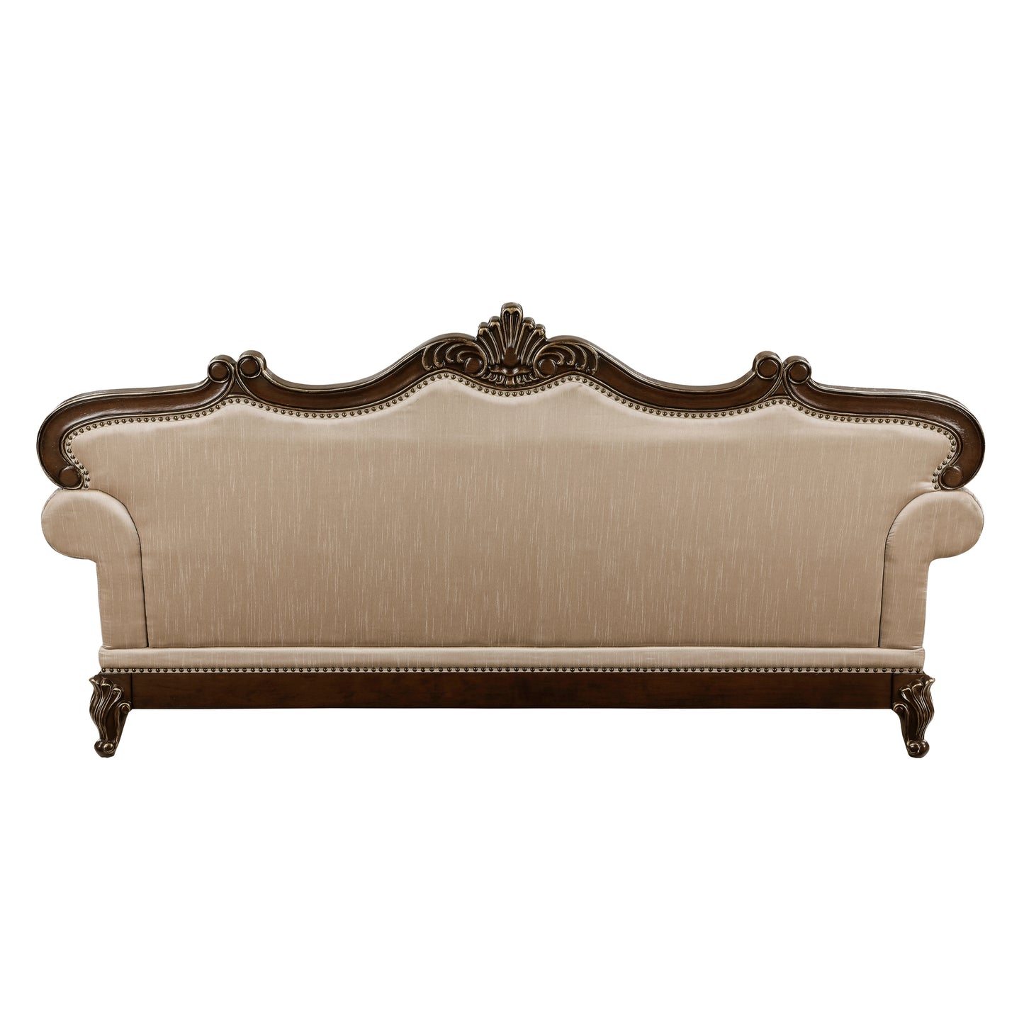 Homelegance Balthasar Sectional Sofa Cherry Finish with Gold Tipping 8570-3