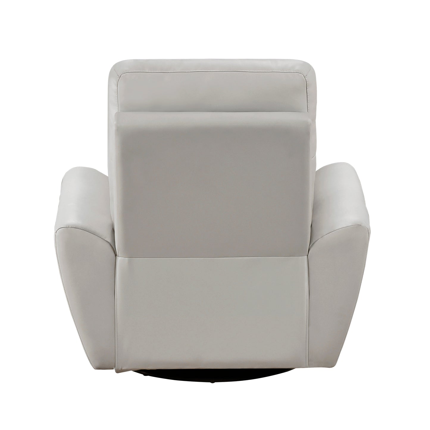 Homelegance Essex Swivel Glider Accent Chair in Gray Leather 8577GY-1