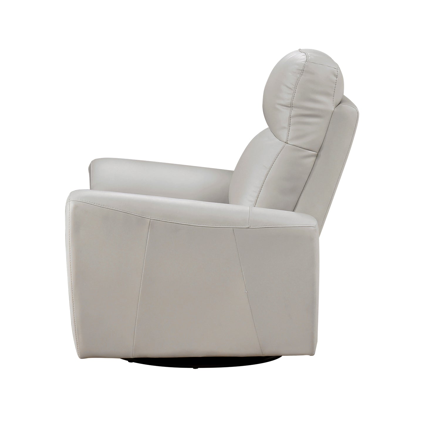 Homelegance Essex Swivel Glider Accent Chair in Gray Leather 8577GY-1