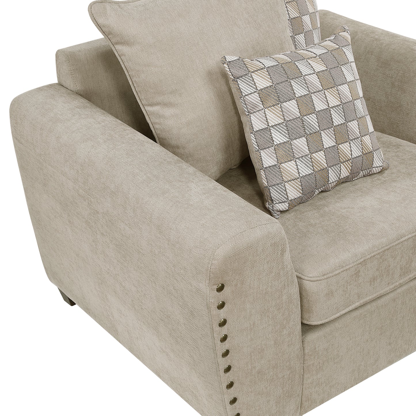 Homelegance Silverthorne Accent Chair Light Brown Chenille Upholstery 8579SS-1
