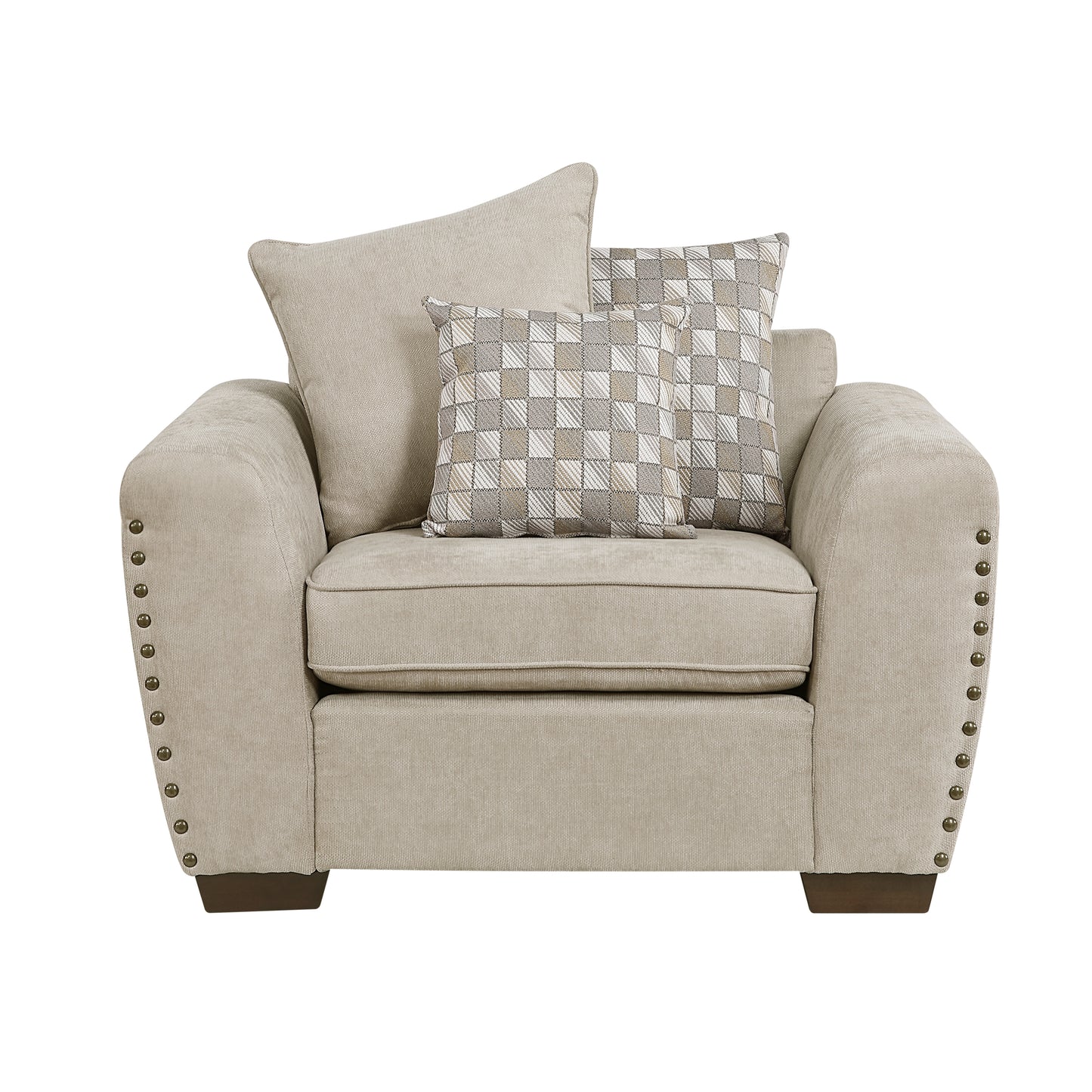 Homelegance Silverthorne Accent Chair Light Brown Chenille Upholstery 8579SS-1