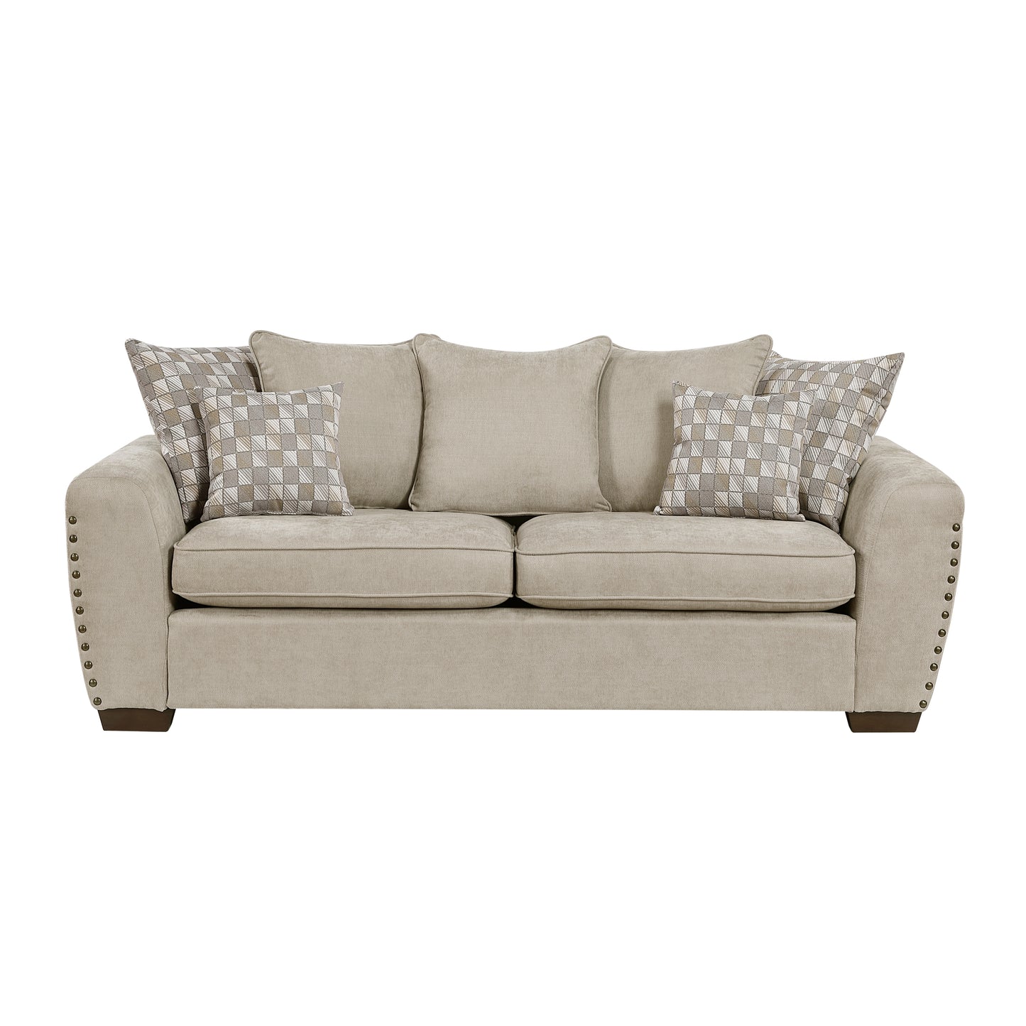 Homelegance Silverthorne Sectional Sofa in Sesame-Hued Chenille 8579SS-3