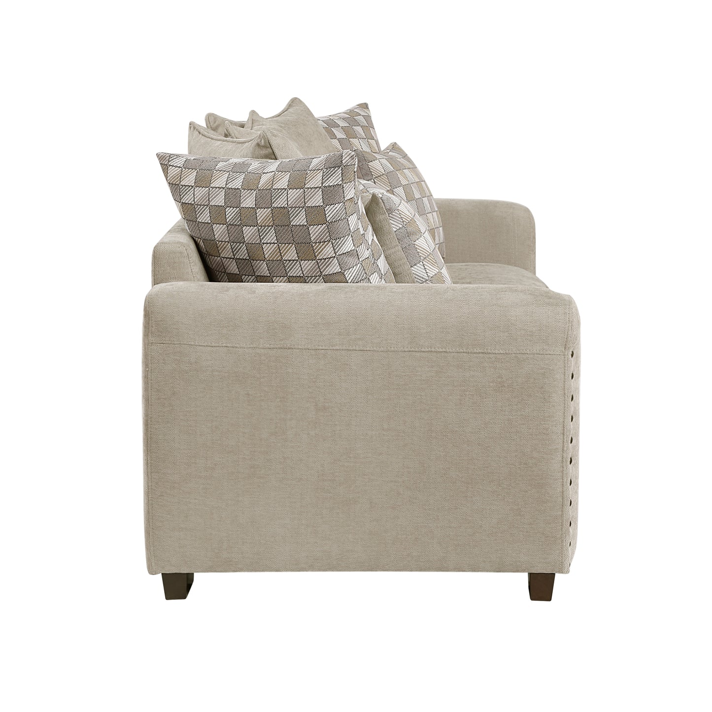Homelegance Silverthorne Sectional Sofa in Sesame-Hued Chenille 8579SS-3