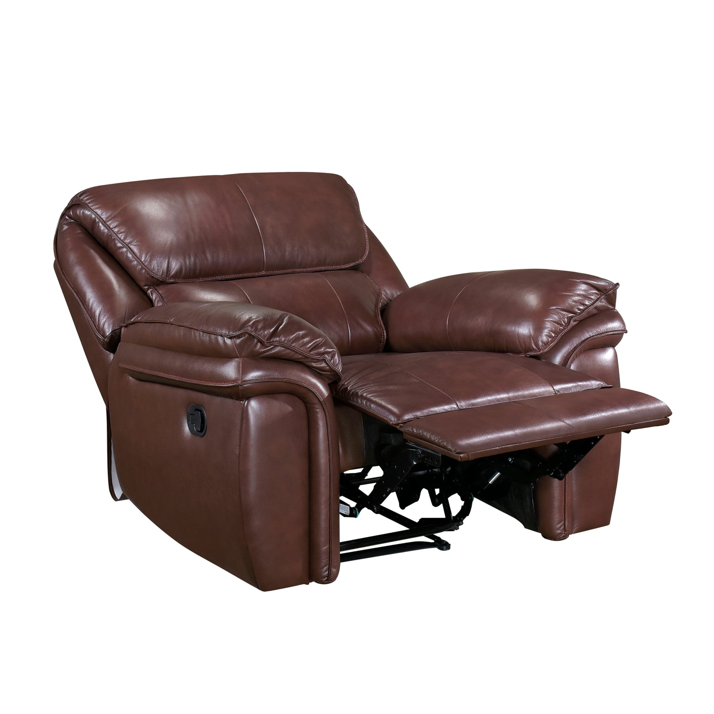 Homelegance Lyman Reclining Chair in Brown Leather 8588BR-1