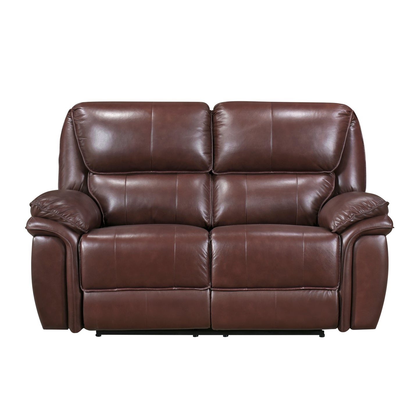 Homelegance Lyman Brown Leather Loveseat Reclining 8588BR-2
