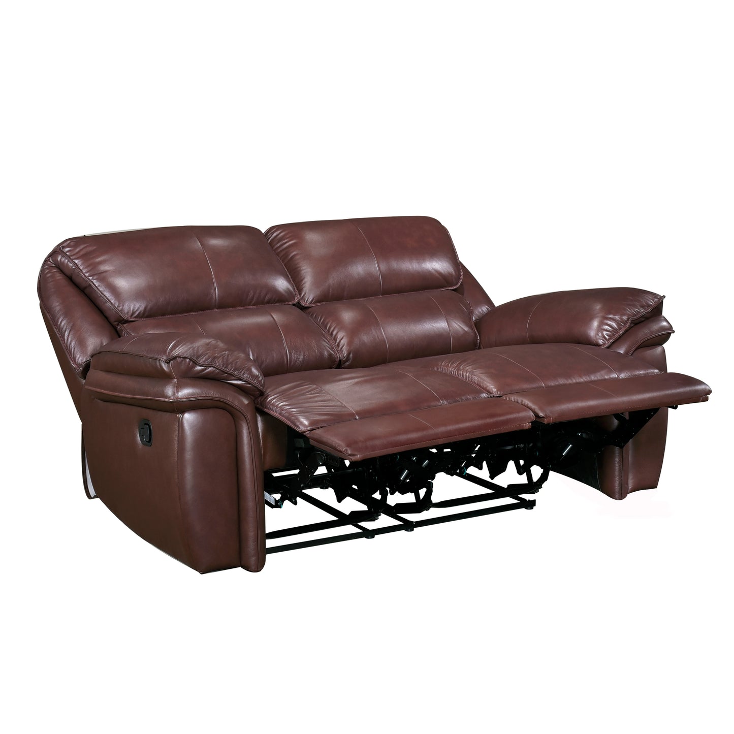 Homelegance Lyman Brown Leather Loveseat Reclining 8588BR-2