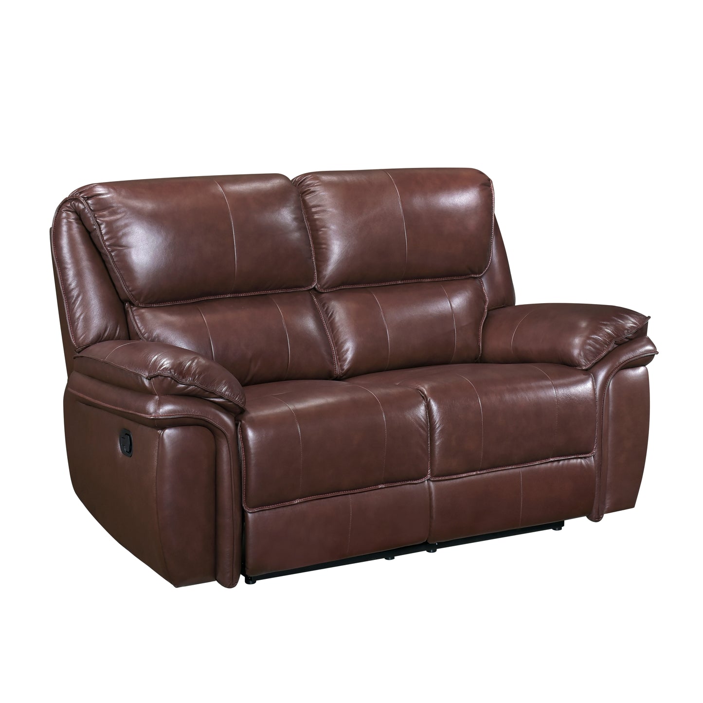 Homelegance Lyman Brown Leather Loveseat Reclining 8588BR-2