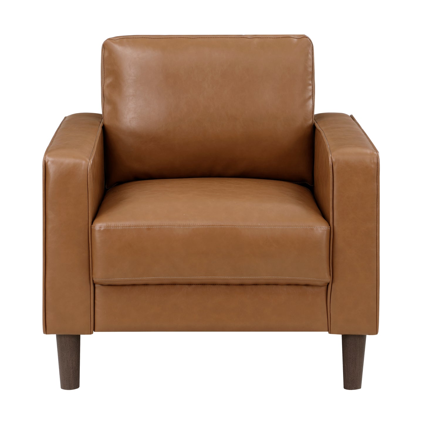 Homelegance Malcolm Accent Chair in Brown Faux Leather 9203BRW-1