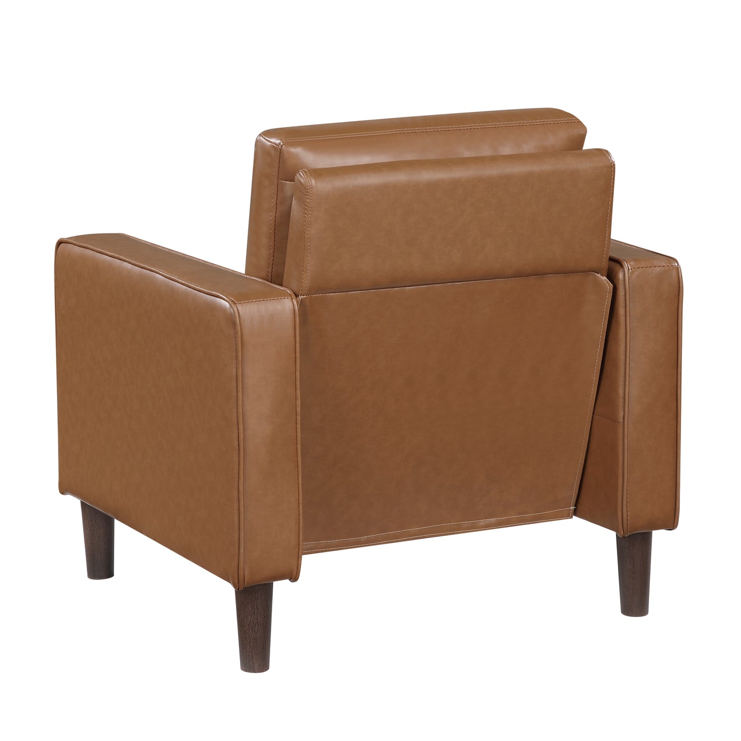 Homelegance Malcolm Accent Chair in Brown Faux Leather 9203BRW-1