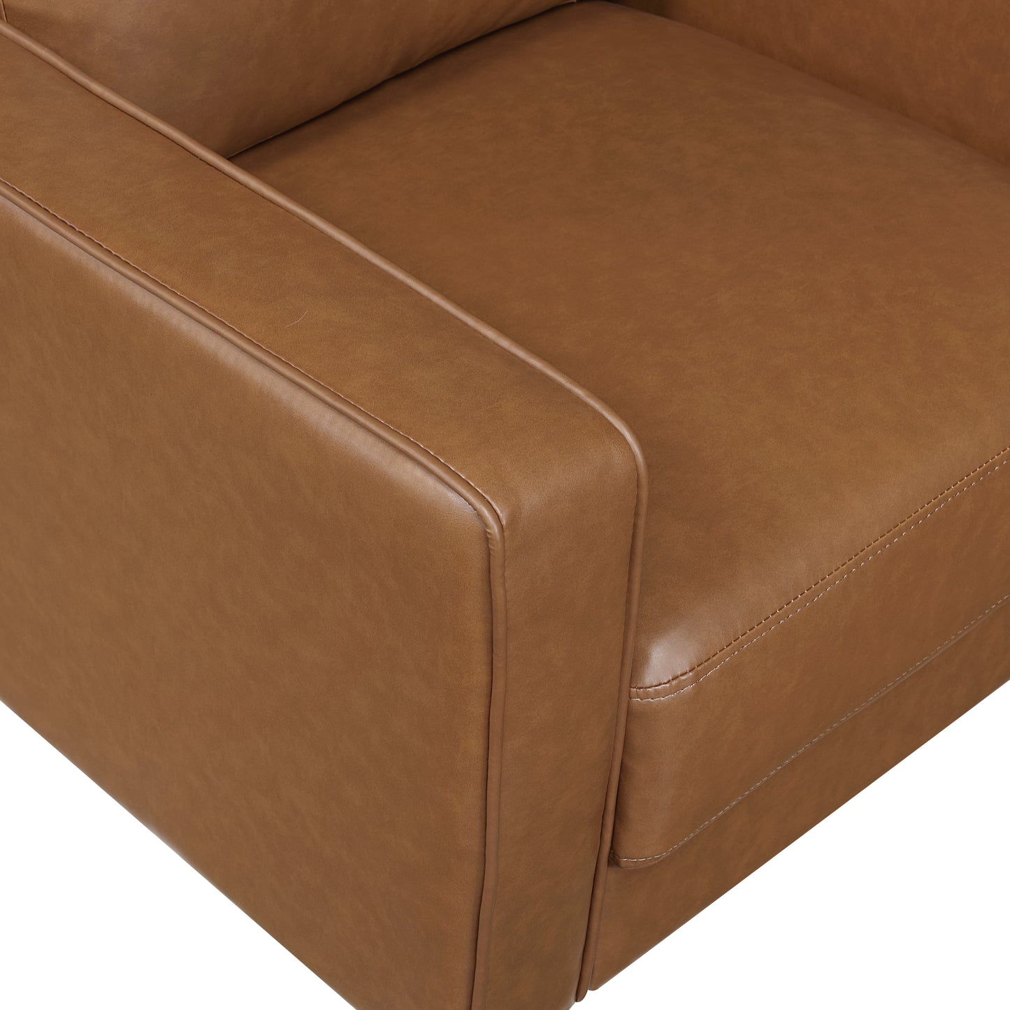 Homelegance Malcolm Accent Chair in Brown Faux Leather 9203BRW-1