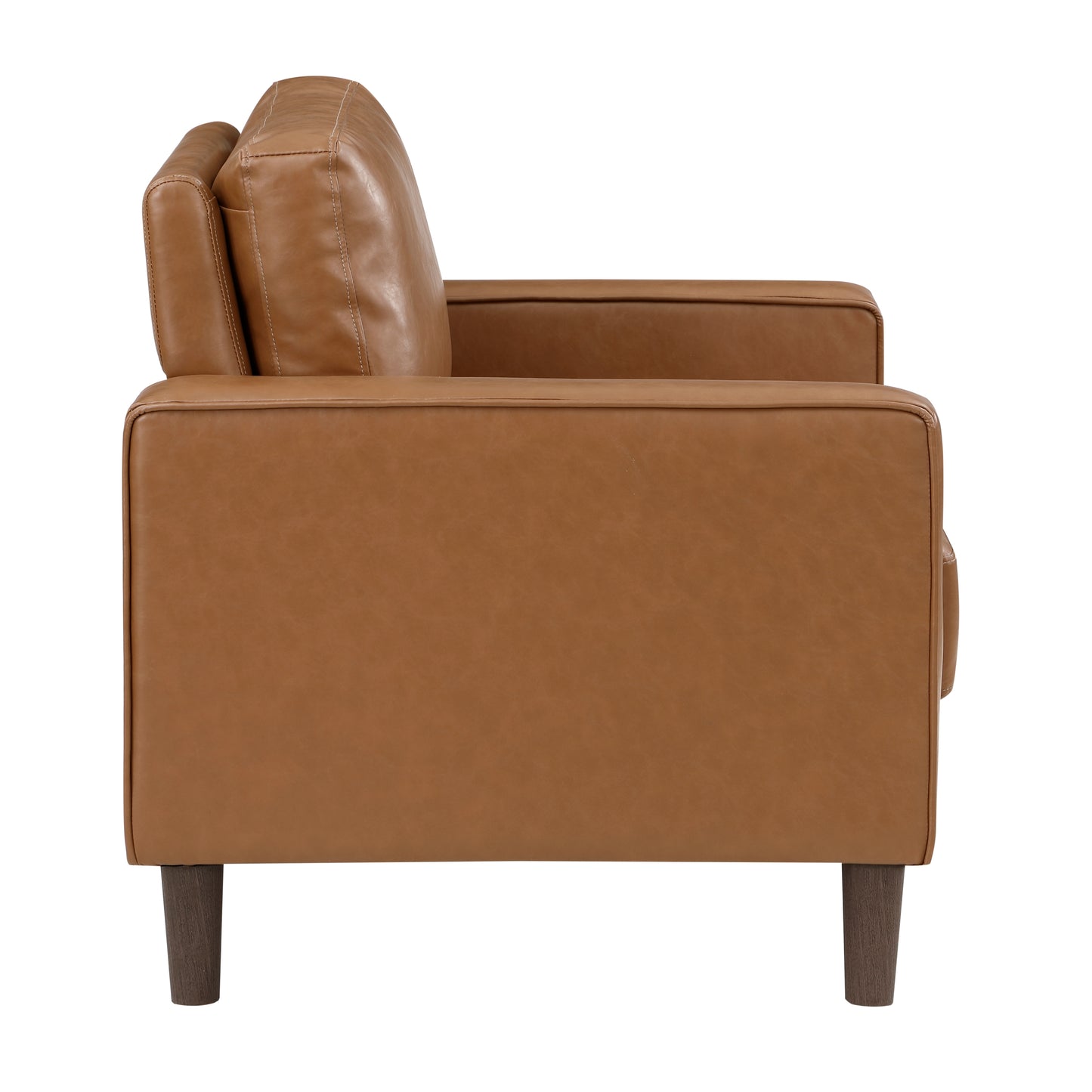Homelegance Malcolm Accent Chair in Brown Faux Leather 9203BRW-1