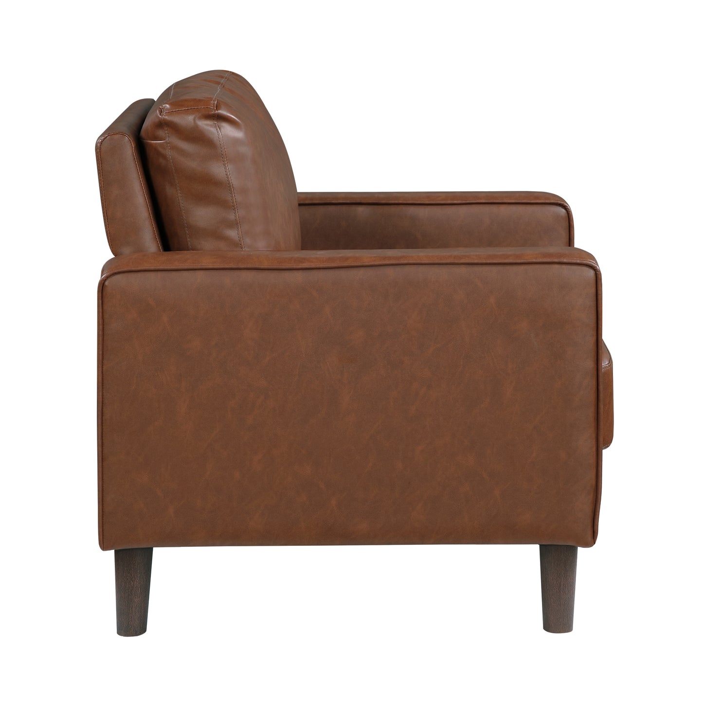 Homelegance Malcolm Accent Chair in Chocolate Faux Leather 9203CHC-1