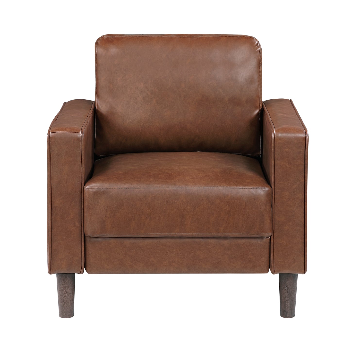 Homelegance Malcolm Accent Chair in Chocolate Faux Leather 9203CHC-1