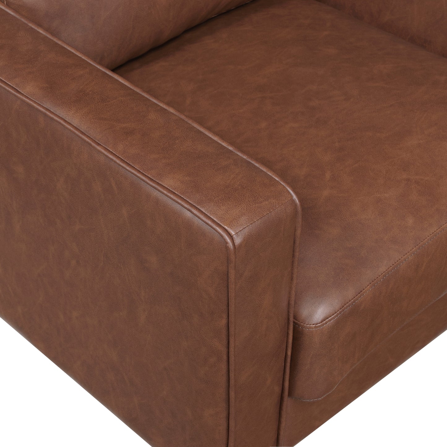 Homelegance Malcolm Accent Chair in Chocolate Faux Leather 9203CHC-1