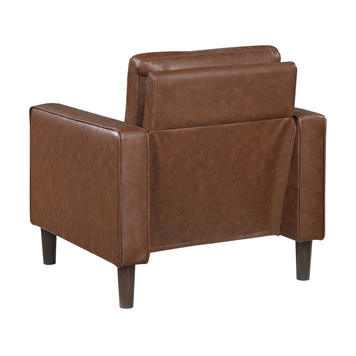 Homelegance Malcolm Accent Chair in Chocolate Faux Leather 9203CHC-1