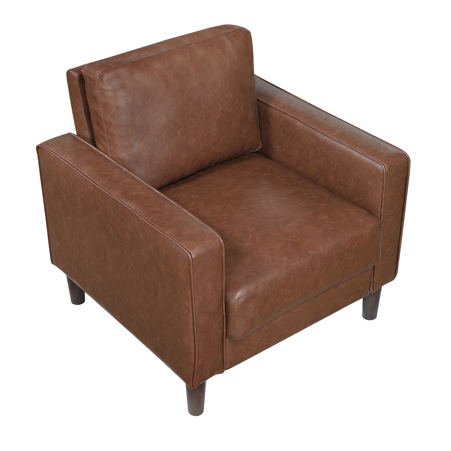 Homelegance Malcolm Accent Chair in Chocolate Faux Leather 9203CHC-1