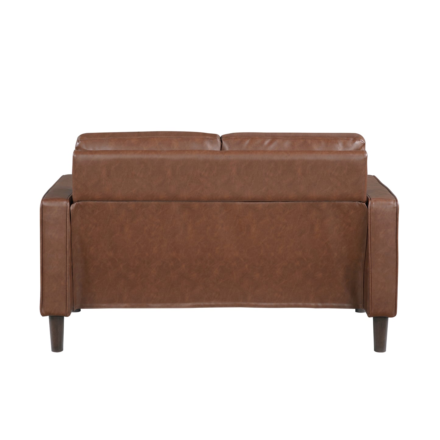 Homelegance Malcolm Loveseat in Chocolate Faux Leather 9203CHC-2