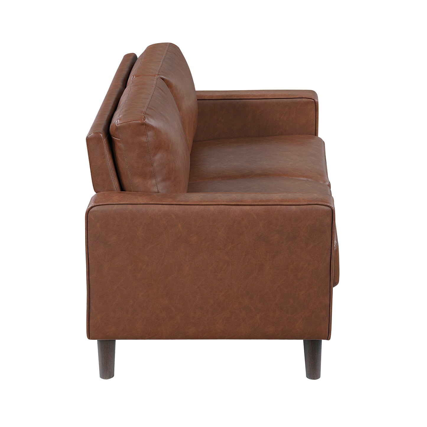 Homelegance Malcolm Loveseat in Chocolate Faux Leather 9203CHC-2
