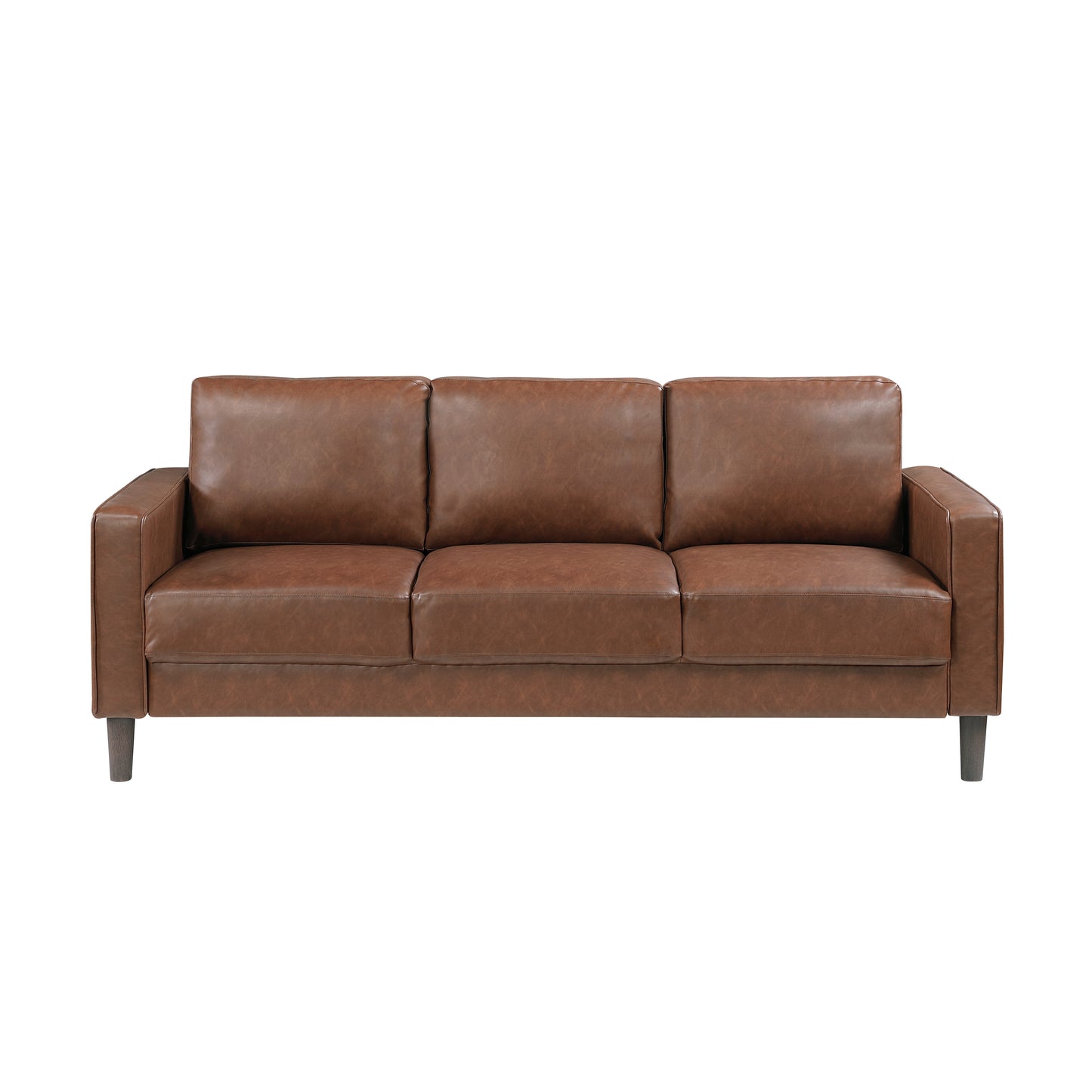 Homelegance Malcolm Sofa in Chocolate Faux Leather 9203CHC-3