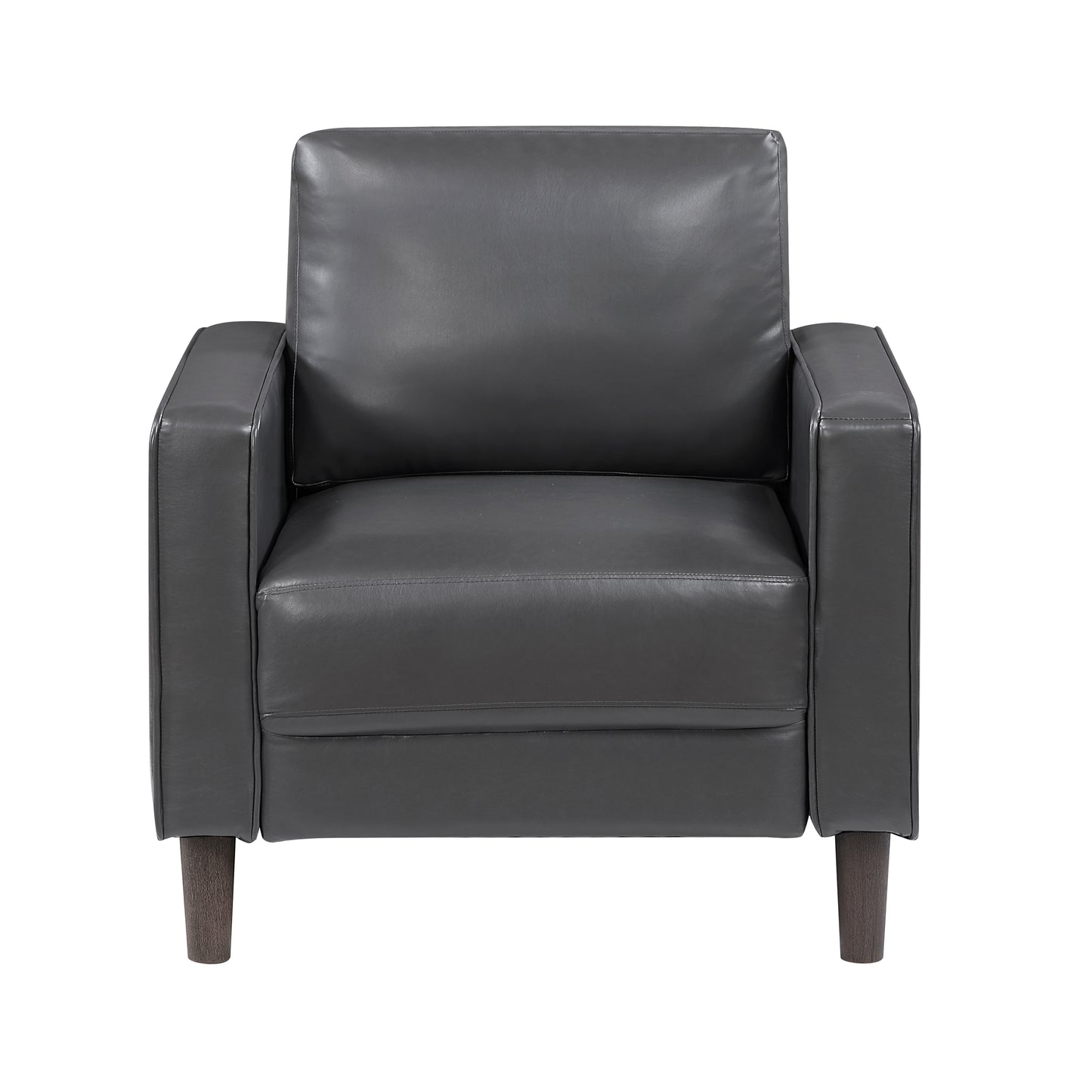 Homelegance Malcolm Accent Chair in Dark Gray Faux Leather 9203DGY-1