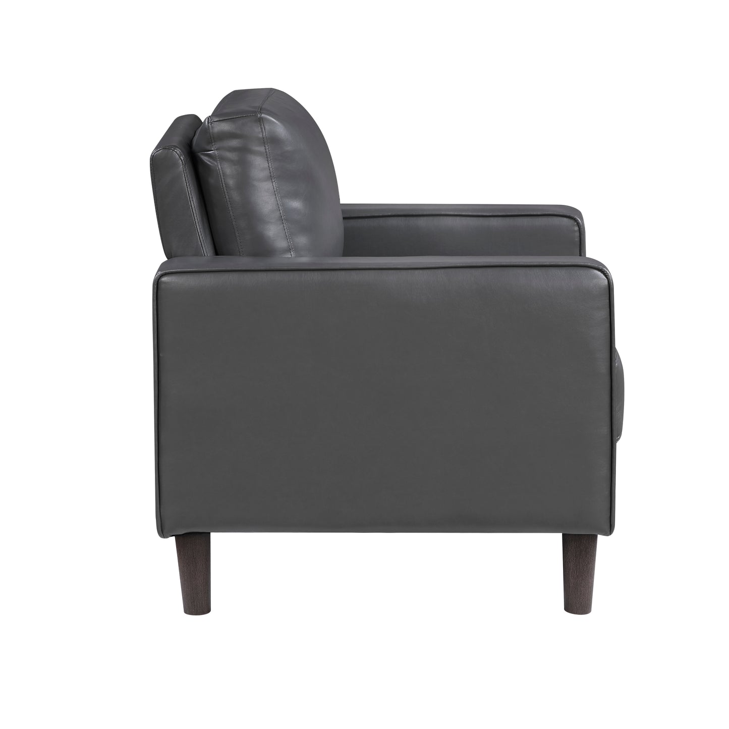 Homelegance Malcolm Accent Chair in Dark Gray Faux Leather 9203DGY-1
