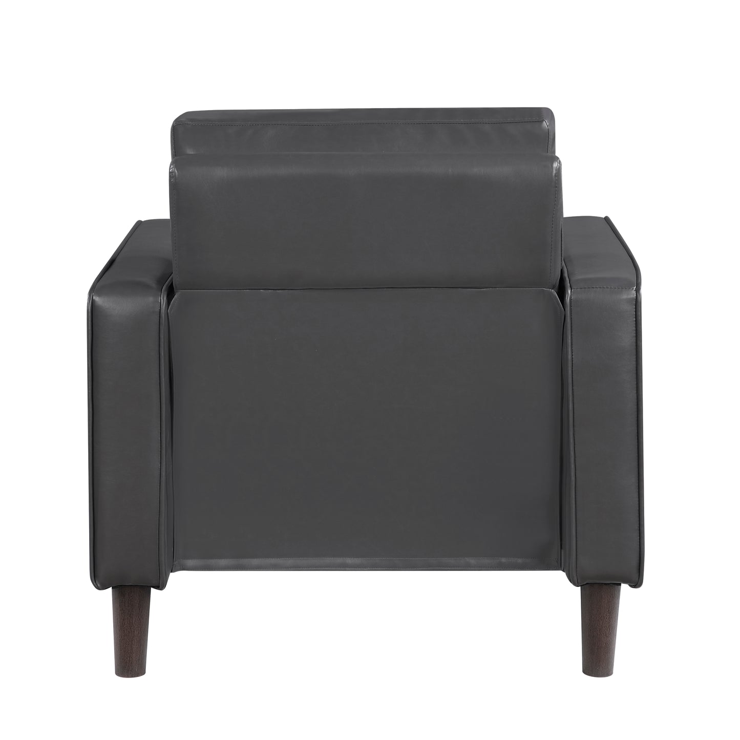 Homelegance Malcolm Accent Chair in Dark Gray Faux Leather 9203DGY-1