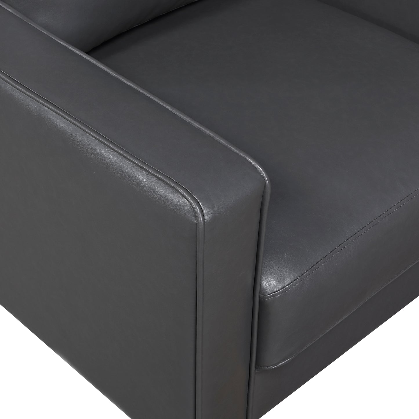 Homelegance Malcolm Accent Chair in Dark Gray Faux Leather 9203DGY-1
