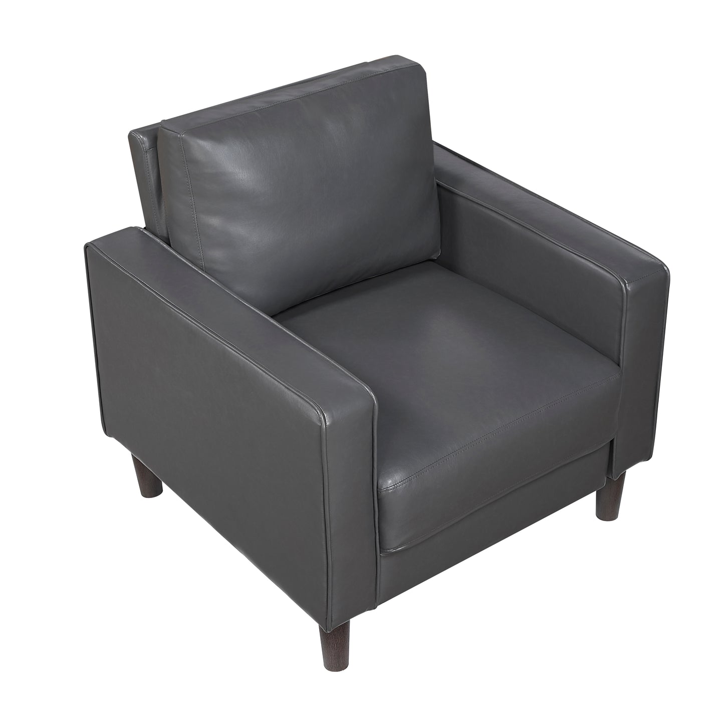 Homelegance Malcolm Accent Chair in Dark Gray Faux Leather 9203DGY-1