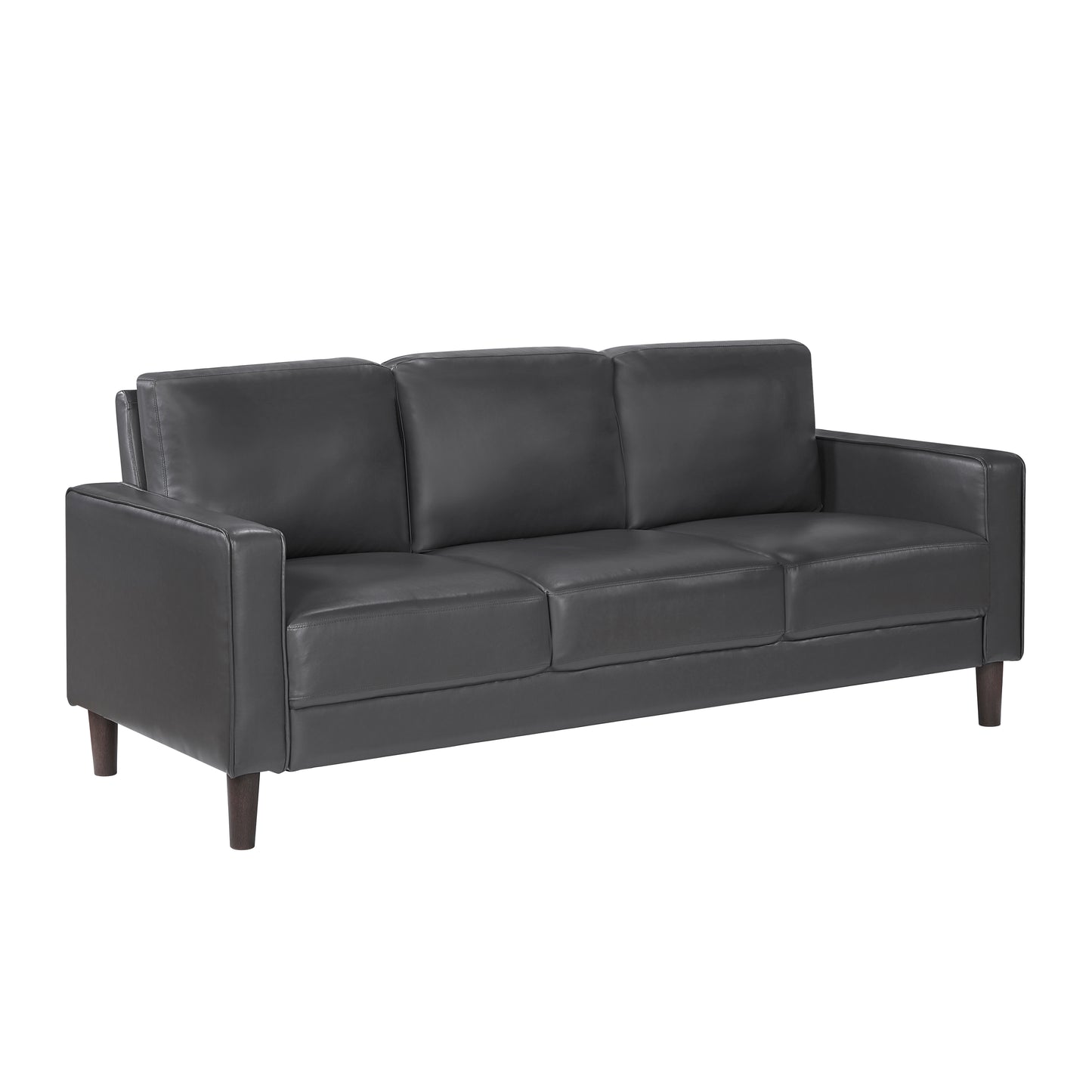 Homelegance Malcolm Dark Gray Faux Leather Sectional Sofa 9203DGY-3