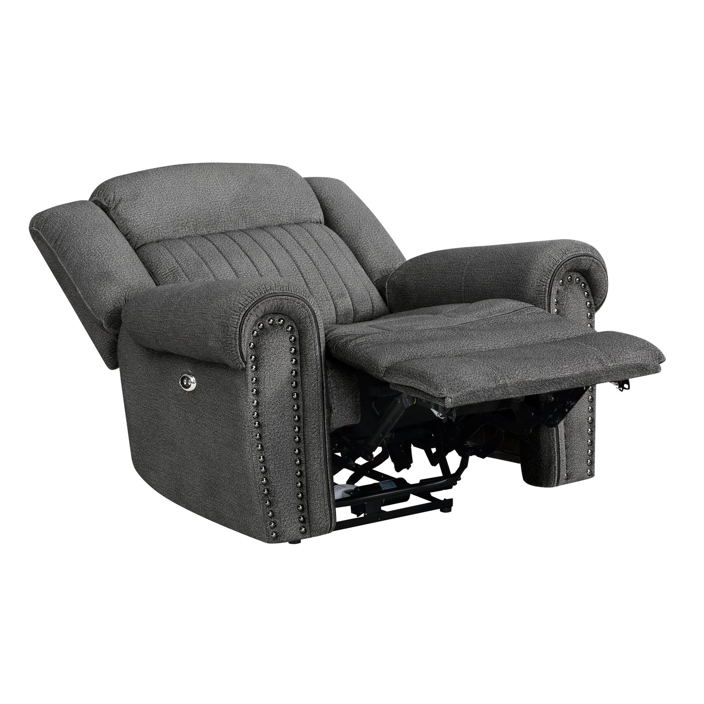 Homelegance Brennen Reclining Chair Power Recliner in Charcoal 9204CC-1PW