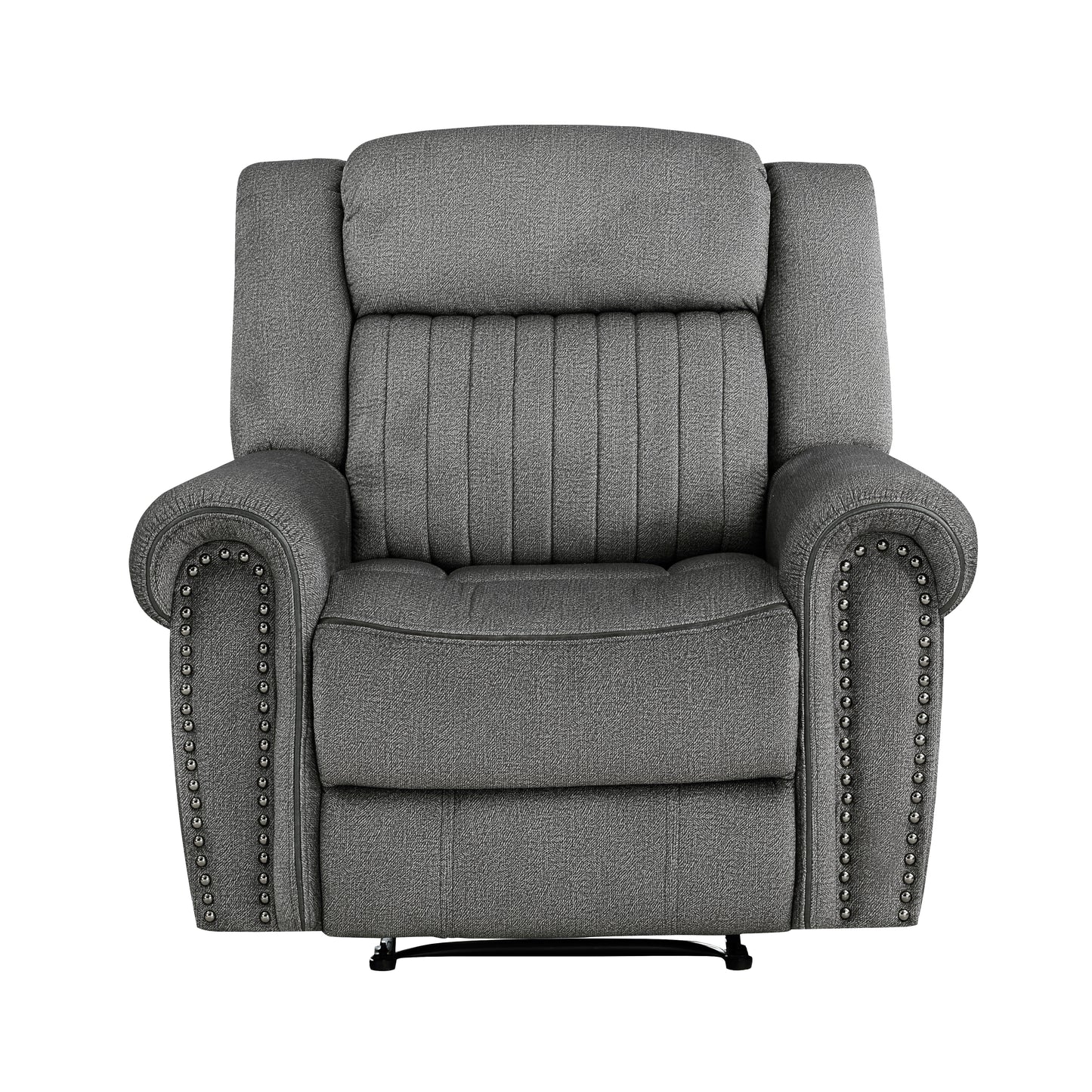 Homelegance Brennen Reclining Chair in Charcoal Textured Microfiber 9204CC-1