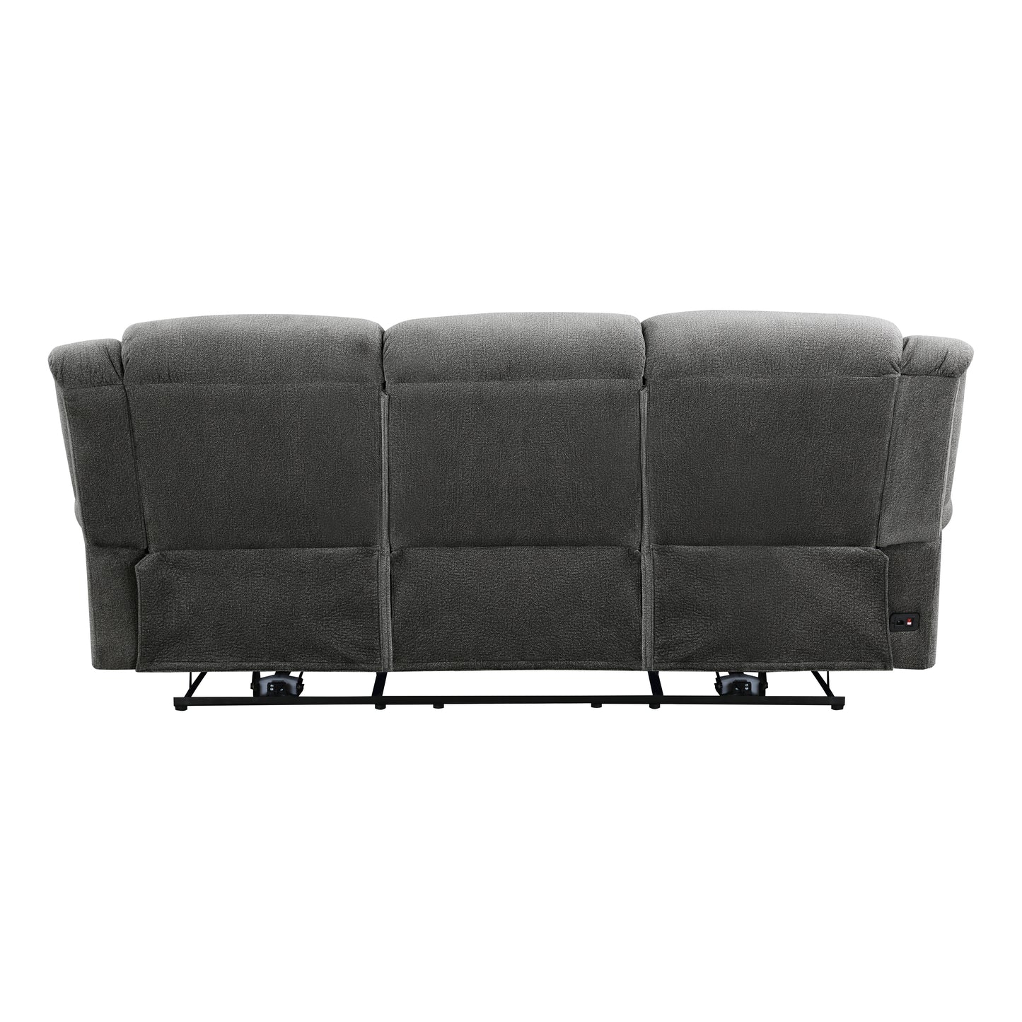 Homelegance Brennen Charcoal Power Double Reclining Sectional Sofa 9204CC-3PW