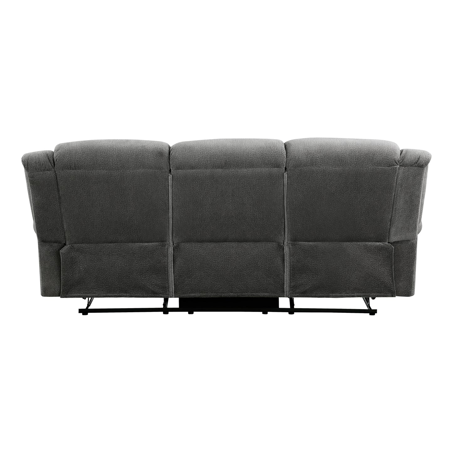 Homelegance Brennen Sectional Sofa Charcoal Microfiber Double Recliner 9204CC-3