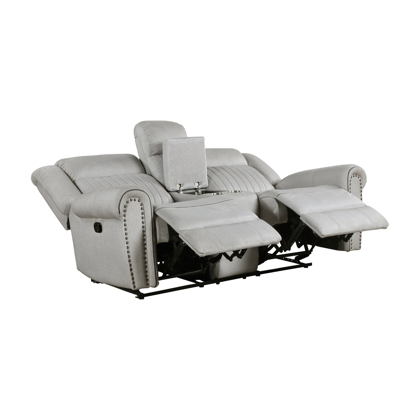 Homelegance Brennen Loveseat Reclining with Center Console in Mist 9204MT-2