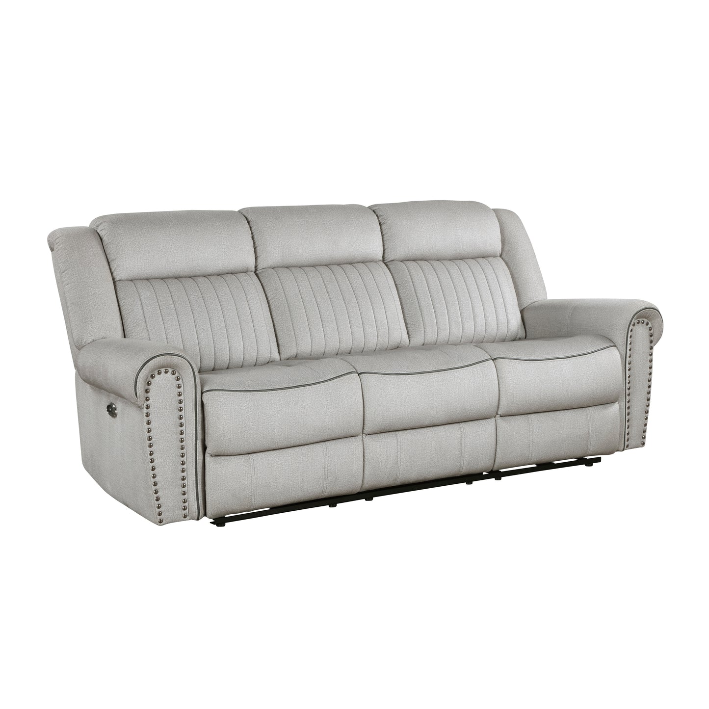 Homelegance Brennen Sectional Sofa Mist-Hued Microfiber Power Recliner 9204MT-3PW