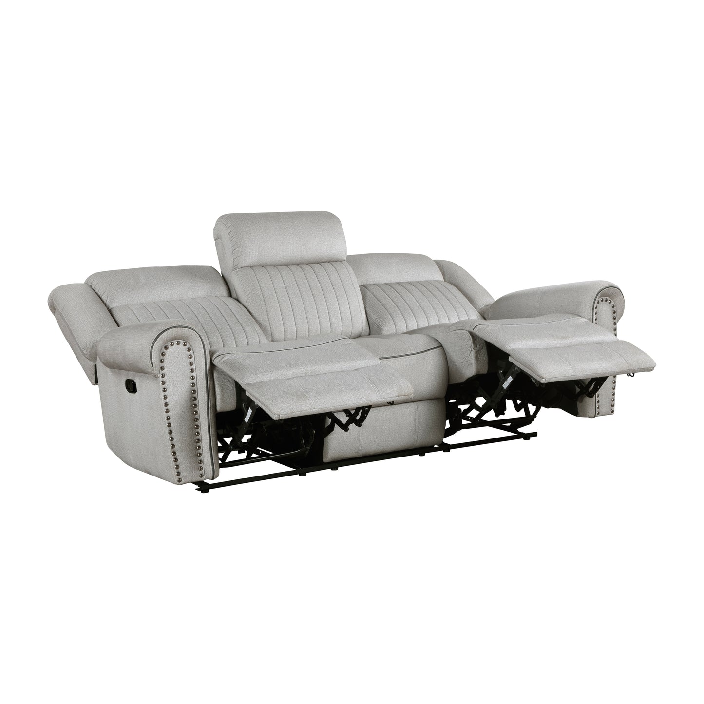 Homelegance Brennen Mist Double Reclining Sectional Sofa 9204MT-3
