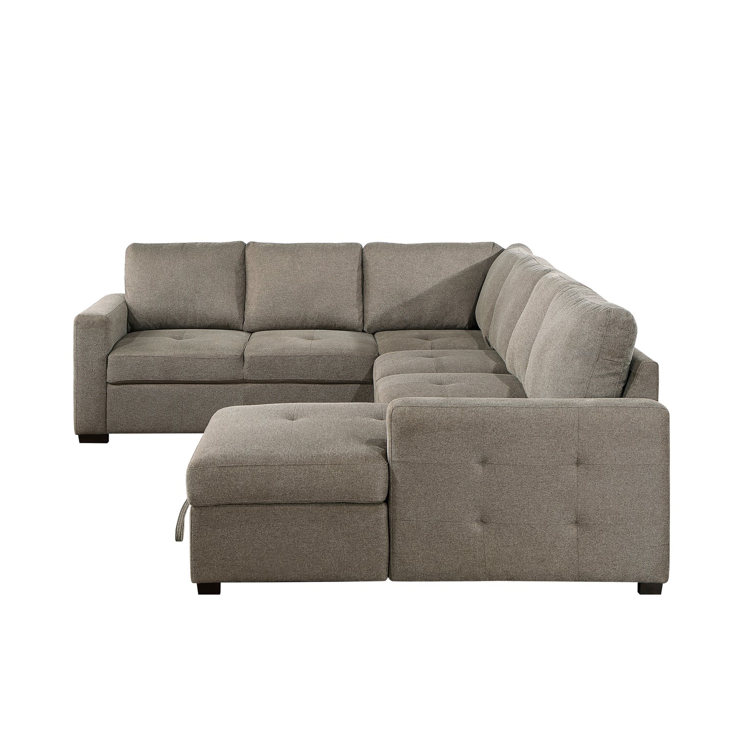 Homelegance Elton Sectional Sofa in Brown 9206BR-33LRC