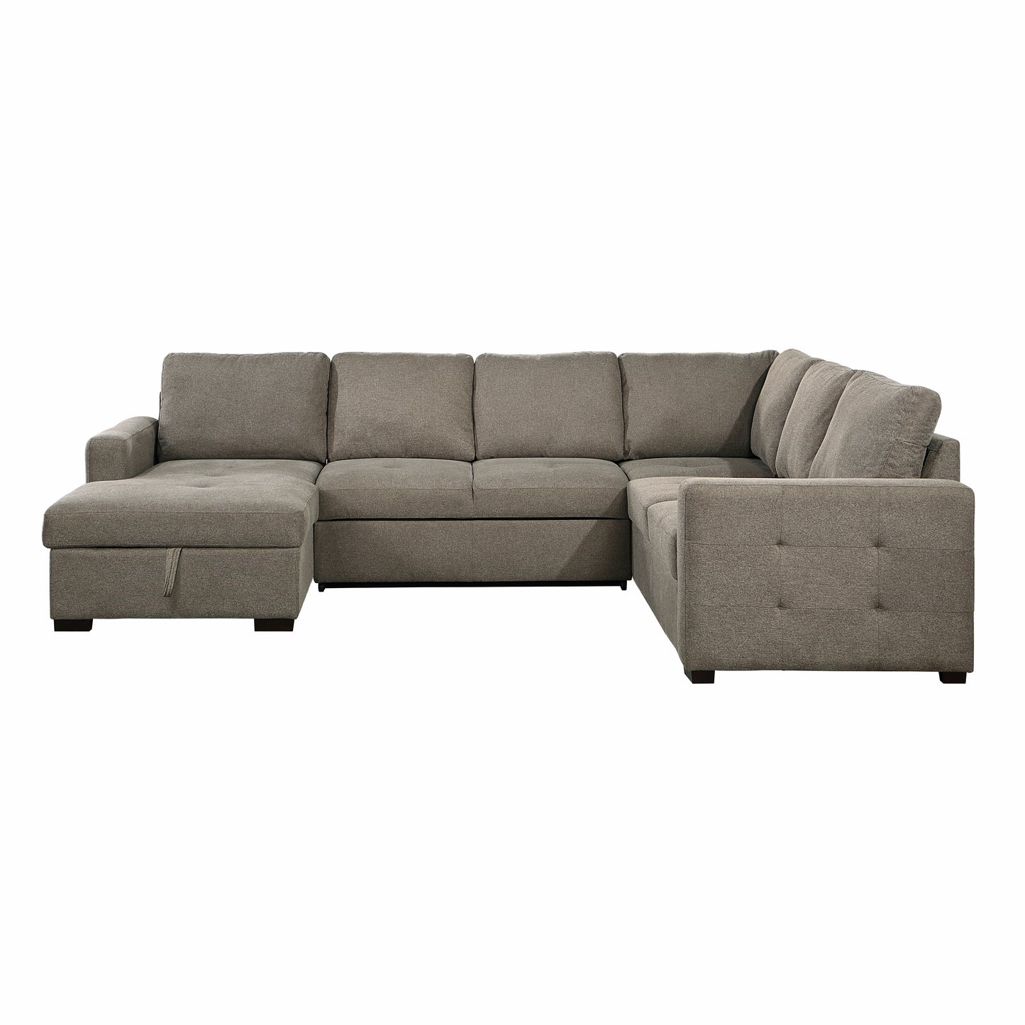 Homelegance Elton Sectional Sofa in Brown 9206BR-3LC3R