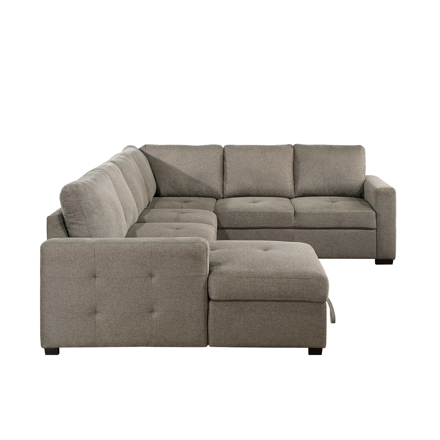 Homelegance Elton Sectional Sofa in Brown 9206BR-3LC3R