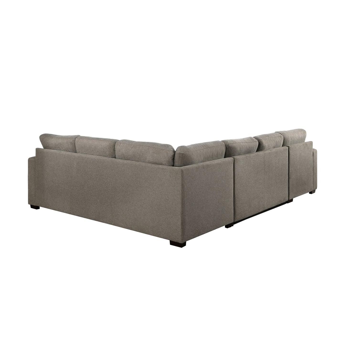 Homelegance Elton Sectional Sofa in Brown 9206BR-3LC3R