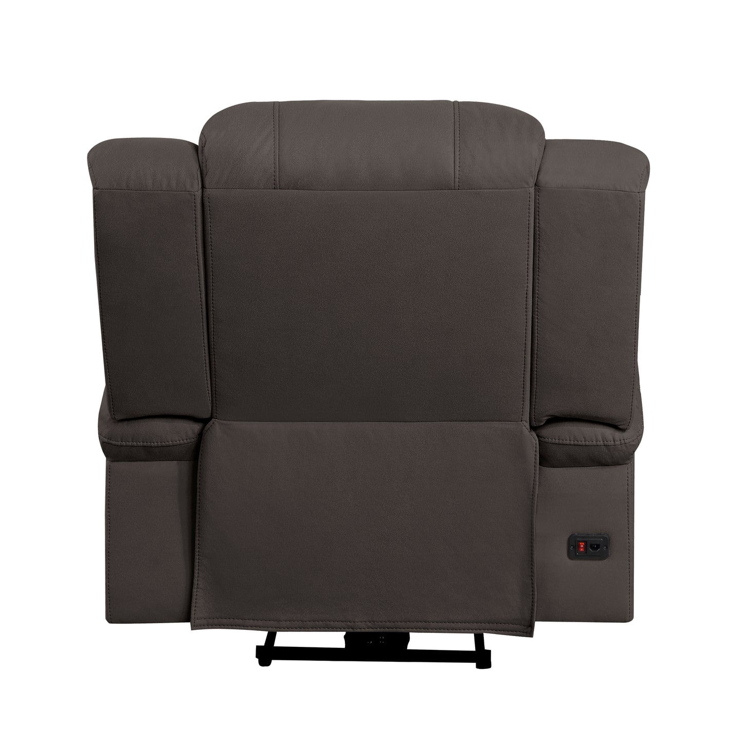 Homelegance Camryn Reclining Chair Power Recliner in Chocolate 9207CHC-1PW