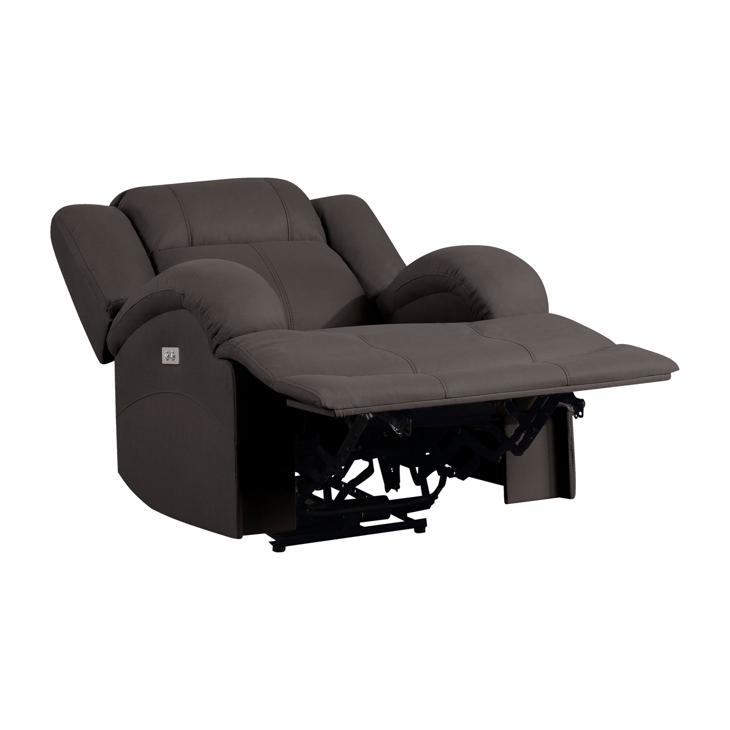 Homelegance Camryn Reclining Chair Power Recliner in Chocolate 9207CHC-1PW